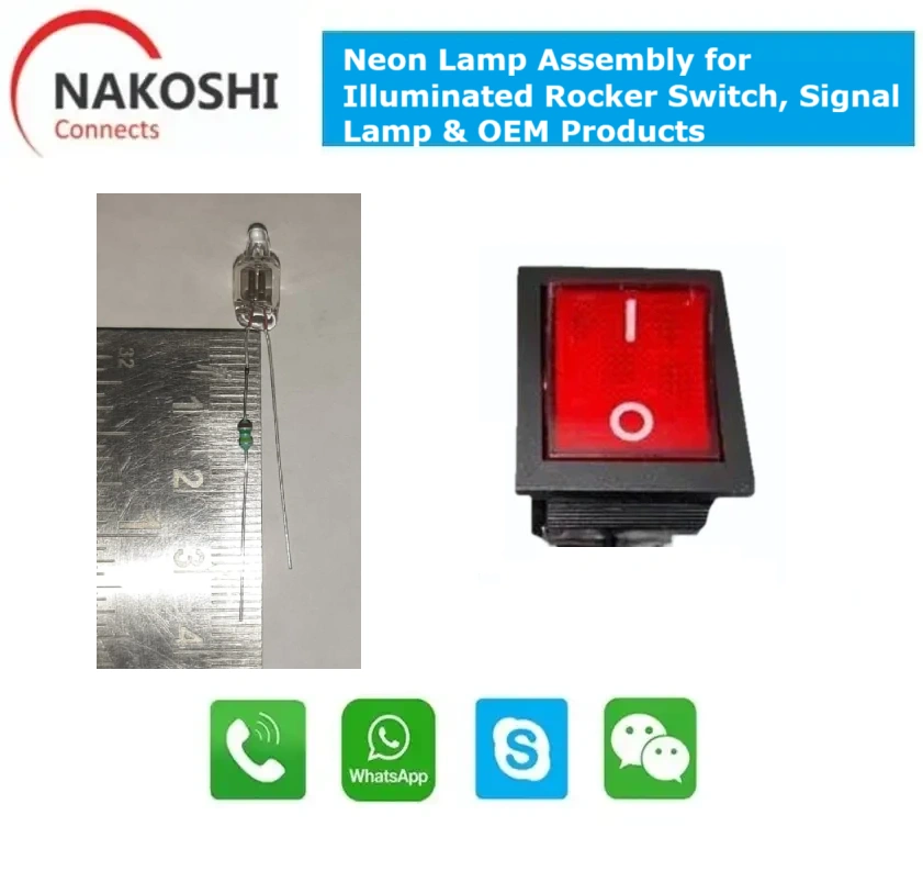NE2 Neon Lamp for illuminated rocker switch signal lamp and OEM neon indicator wiring