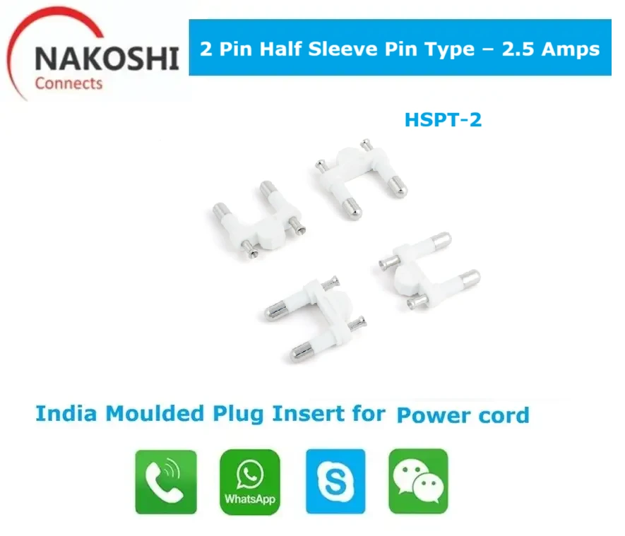 2 Pin Half Sleeve Pin Type 2.5 Amps HSPT-2