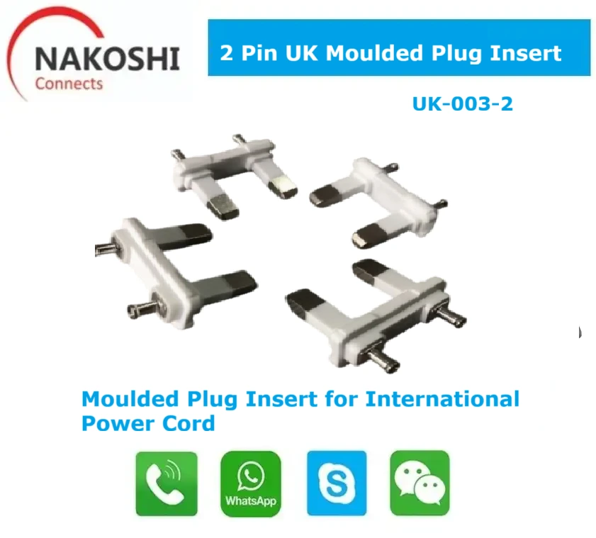 2 Pin UK Moulded Plug Insert