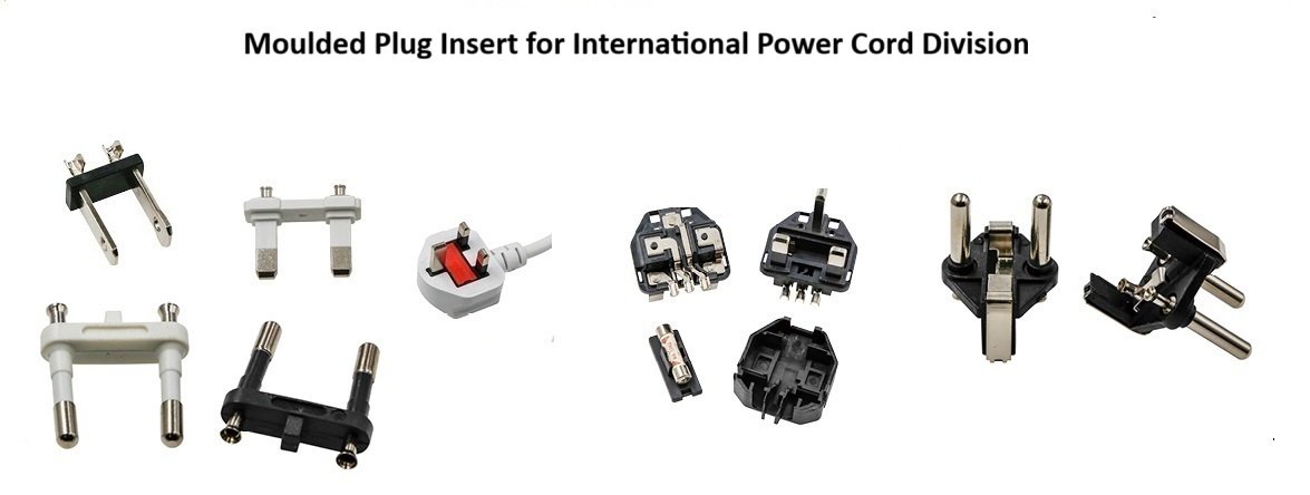 International Power Cord Plug Insert Assembly