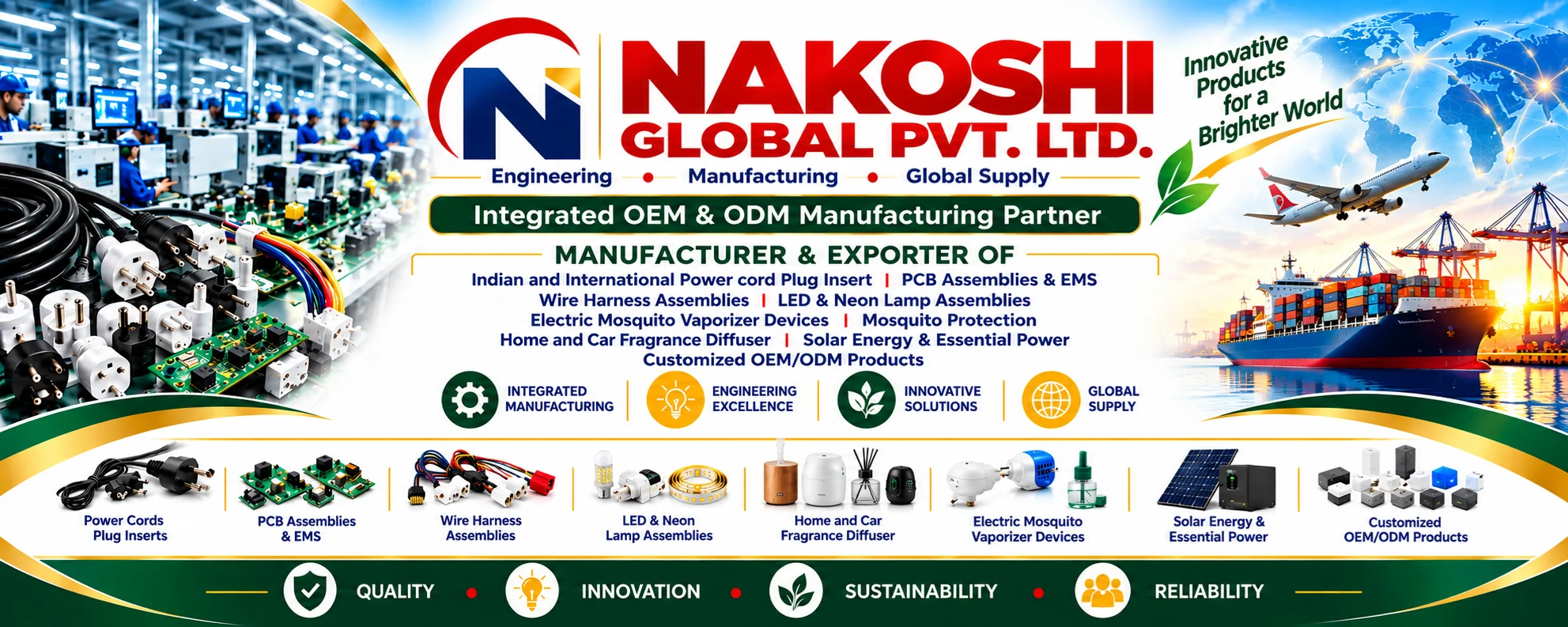 Nakoshi Global Pvt. Ltd. — Engineering, Manufacturing, Global Supply